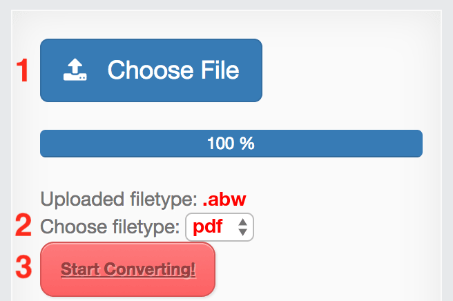 How to convert ABW files online to PDF